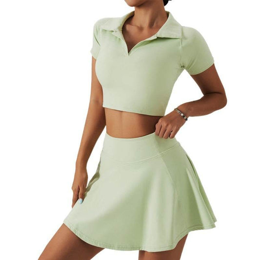 2pcs Tennis Skirt set Sports Skort Workout Exercise Outfit - Velora