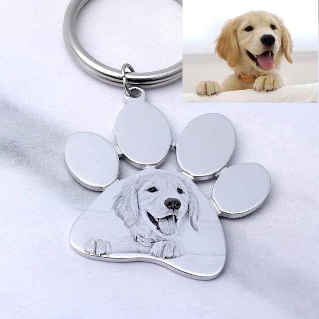 Custom Keychain Picture Keyring Dog Photo Keychain Pet Memo - Velora