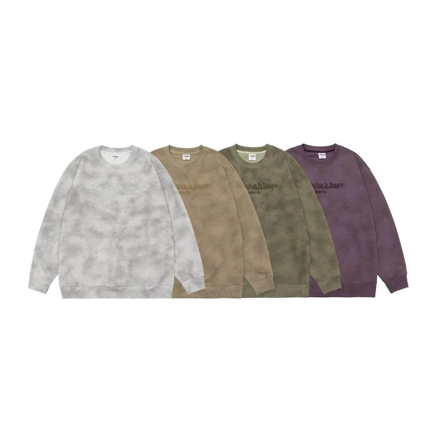 Retro heavy Oversized Crew neck Pullover sweatshirt for men - Velora