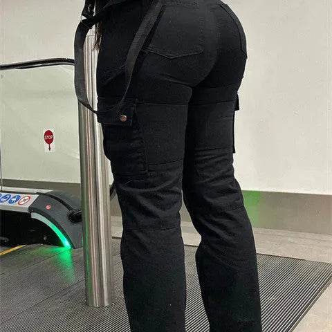 Straight Leg Cargo Pants Women High Waist Casual Baggy Pants - Velora