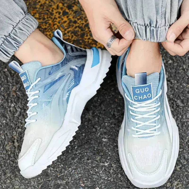 Lace-up Dad Shoes Fashion Thick-soled Sports Shoes Casual Breathable Sneakers For Men - Velora