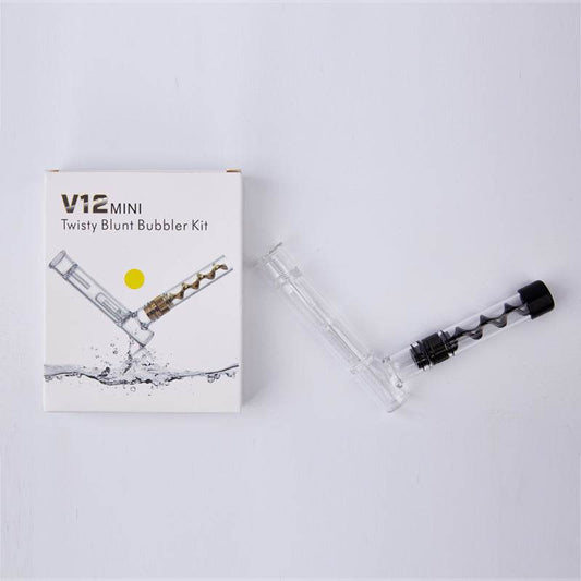V12mini Hookah Set Spiral Pipe Atomizer Pipe Glass Twisty Blunt Smoker - Velora
