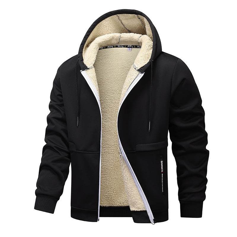 Men's Fashion Lambswool Thickened Coat Sweatshirt - Velora