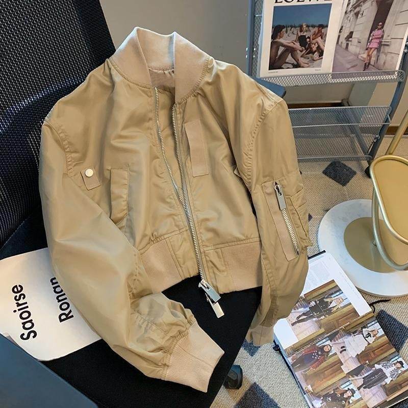 American Retro Bomber Jacket Baseball Uniform - Velora