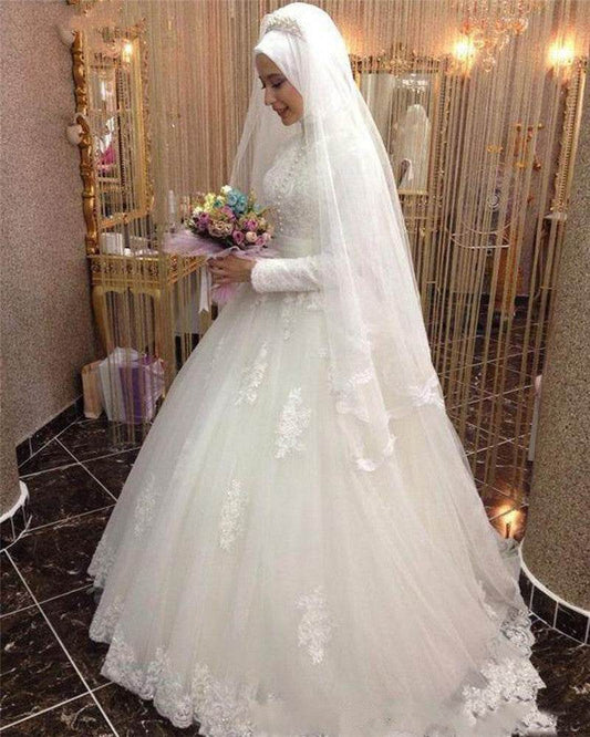 Women's Lace Fashion Personality Muslim Wedding Dress - Velora