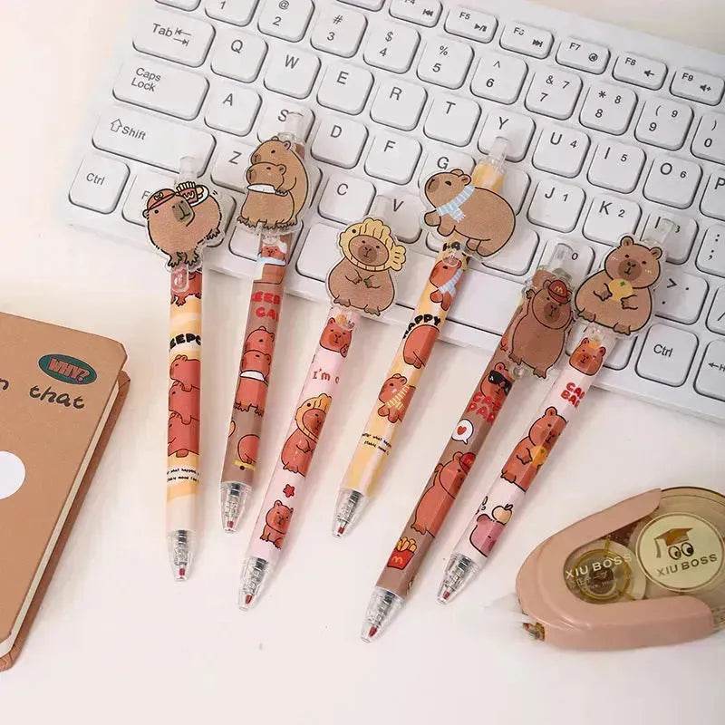 48 Pcs Cartoon Bear Acrylic Paster Pressing Pen School Supplies Gel Pen - Velora
