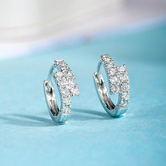 Small Diamond Ear Clip Female Light Luxury Minority Commuting Fashion Earrings Christmas Gift Wedding Jewelry - Velora