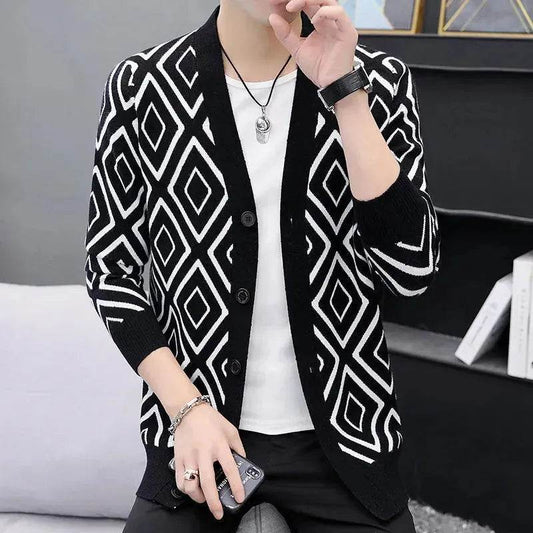 Slim fit High-end Knitted Cardigan Sweater For Men - Velora