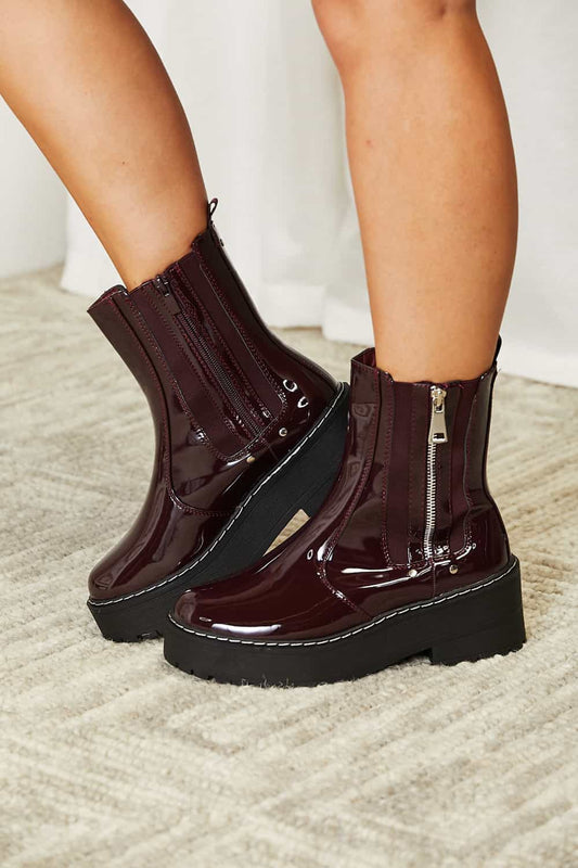 Forever Link Side Zip Platform Boots - Velora