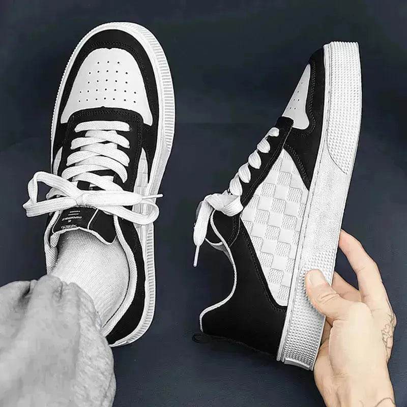 Casual Lace-up Sneakers Men Fashion Breathable Platform Sneakers Shoes Outdoor Sports sneakers . - Velora