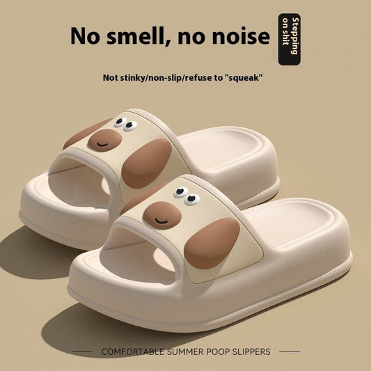 Cute Cartoon Dog Slippers Non-slip Floor Bathroom Slipper Summer Women's House Shoes - Velora