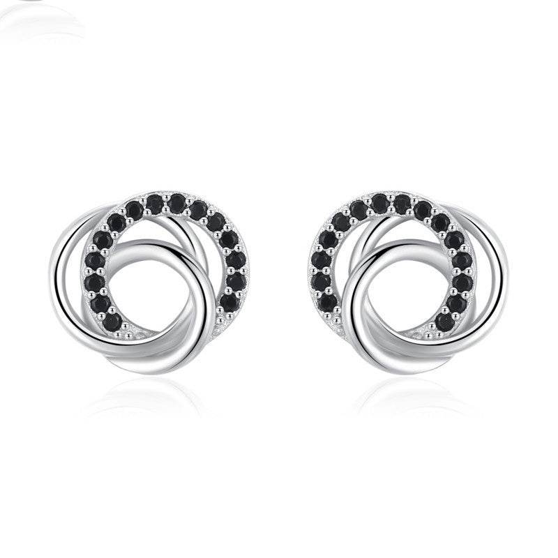 Dignified Hollow Multi-circle Zircon Design Earring - Velora