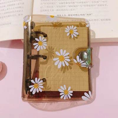 Kawaii Mini 3 Hole Daisy Notebook Planner Organizer Binder - Velora