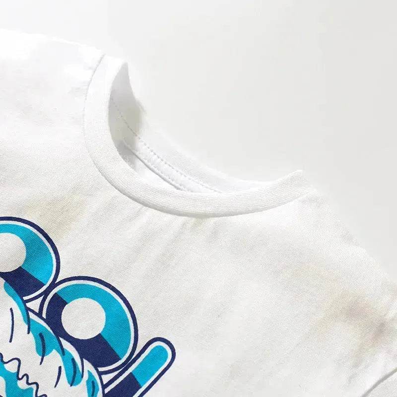 Boys' Short-sleeved Cartoon Cute Short Sleeve Shorts Two-piece for boys - Velora