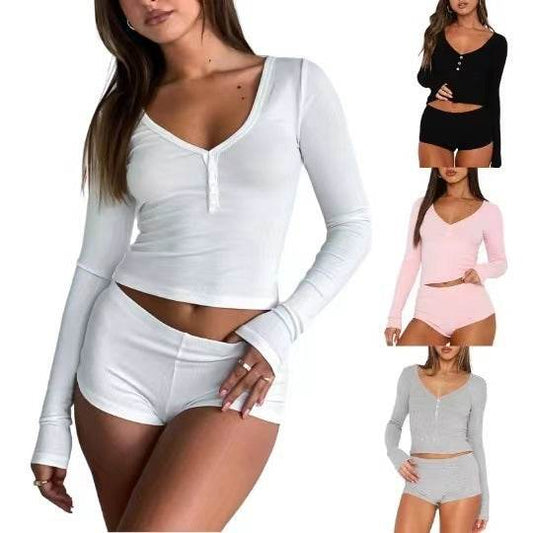 European And American Women's Clothing Thread Knitting Suit - Velora