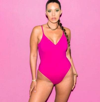 Summer Bikini Backless String Large Size Sexy Solid Color Triangle One-piece Swimsuit Womens Clothing - Velora