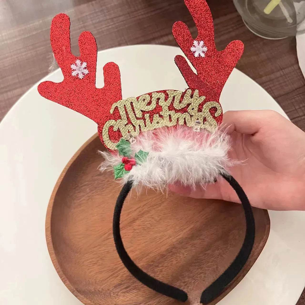 Christmas With Light Headband Snowflake Women's - Velora