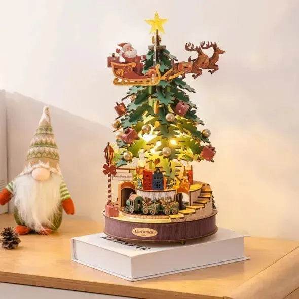 3D Puzzles For Adults, Wooden Music Box Christmas Melody Tree, 3D Model Building Kits, Christmas Birthday Gifts DIY Crafts - Velora