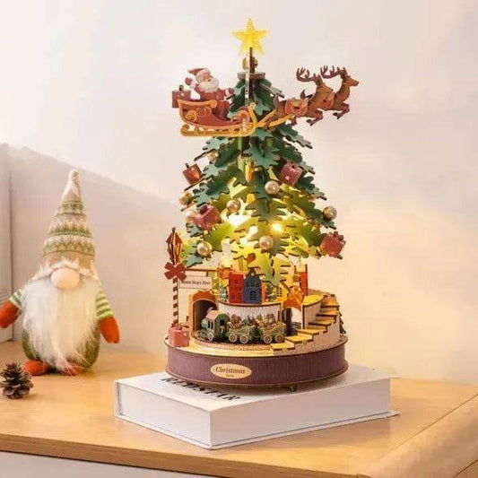 3D Puzzles For Adults, Wooden Music Box Christmas Melody Tree, 3D Model Building Kits, Christmas Birthday Gifts DIY Crafts - Velora