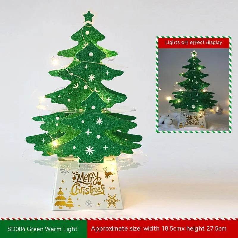 Christmas Decorations Mini Desktop Christmas Greeting Card Ornaments - Velora