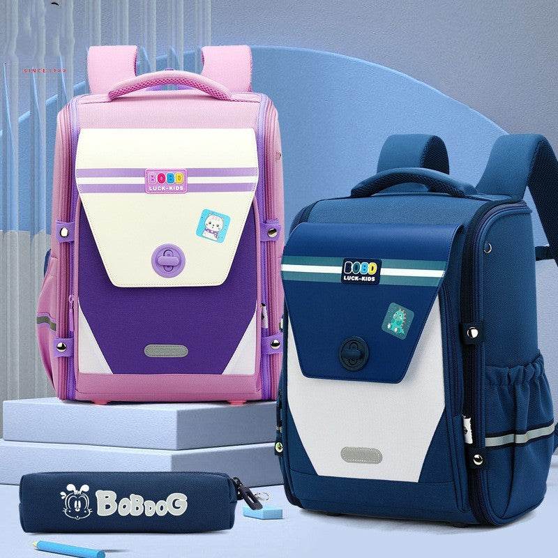 Children's Schoolbag Primary School Spine Protection Burden Reduction Backpack - Velora