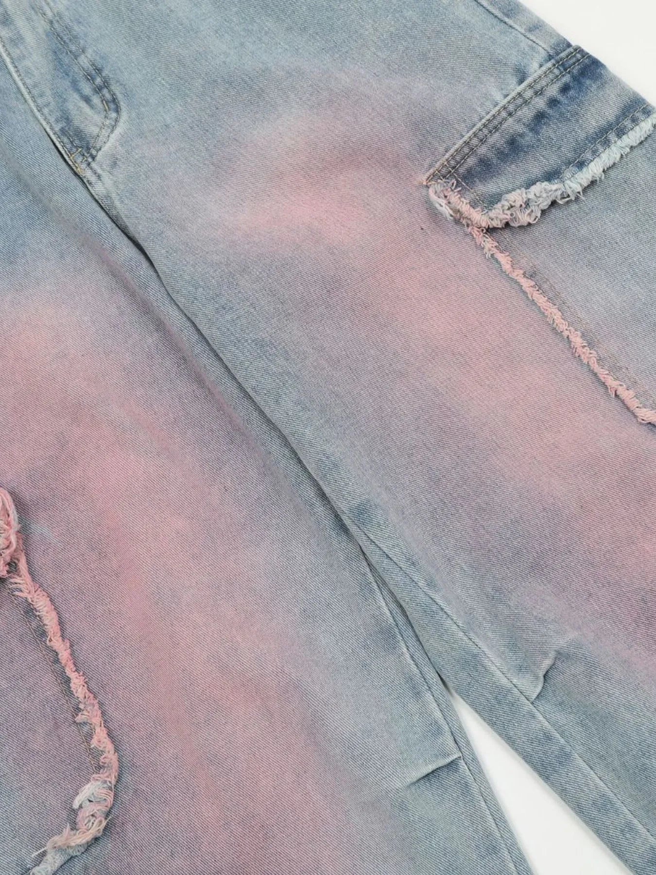 Men's Tie-Dye Cargo Denim Jeans - Velora