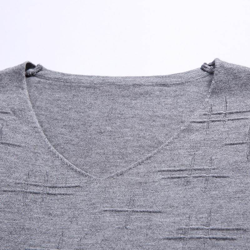 Men's Casual V-neck Thin Base Long Sleeve - Velora