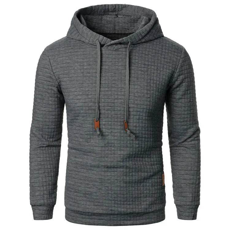 Men's Jacquard Sweatshirt Long-sleeved Hoodie Warm Color Sports Pullover Top - Velora
