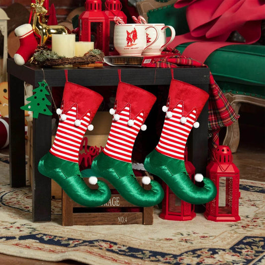 Christmas Decorations Elf Christmas Stockings Gift Bag - Velora