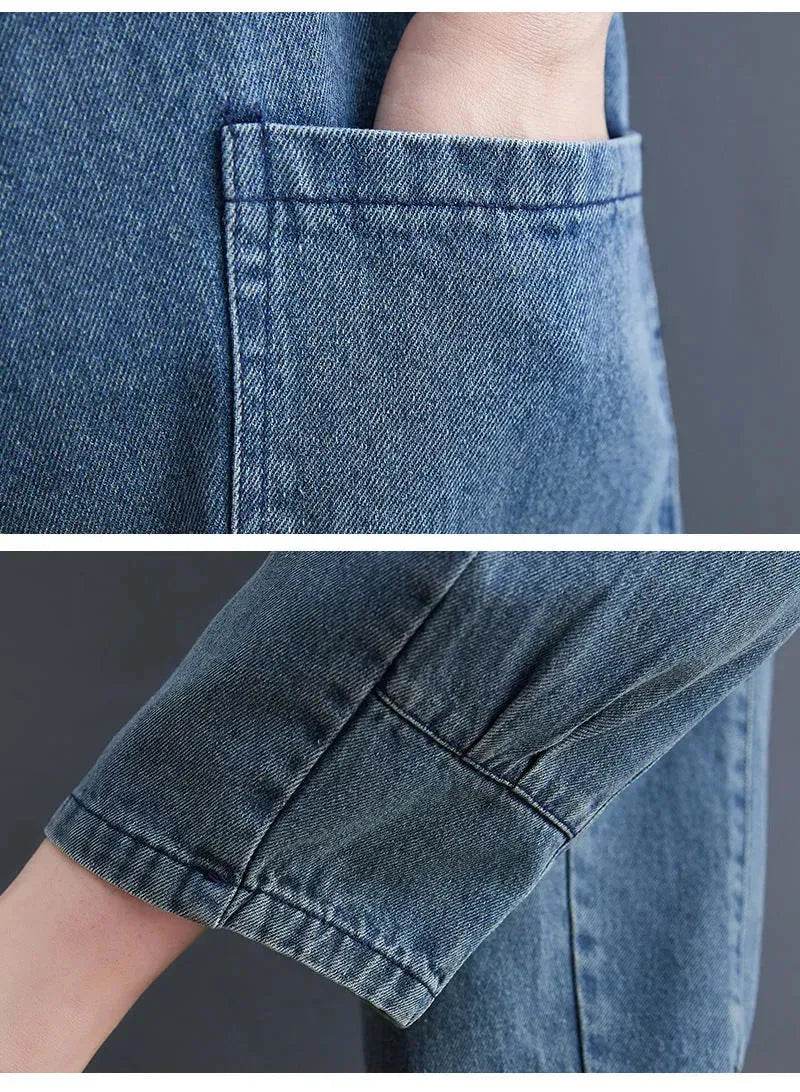 Y2K Women's Denim Jeans Romper suit Street Denim Strap Jumpsuit - Velora