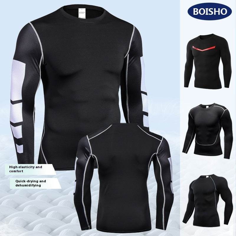 Men's Sports Quick-drying Long sleeve Workout Fitness T-shirt top - Velora
