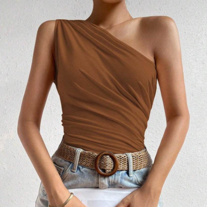 Summer Casual Polyester Short-sleeved Blouse For Women - Velora