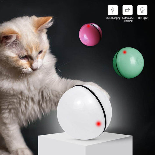 LED Laser Electronic Rolling Pet Funny Cat Toy Ball - Velora