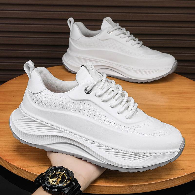 Men's Thick-soled Sports Shoes Casual Breathable Sneakers Lace-up Dad Shoes Boy - Velora