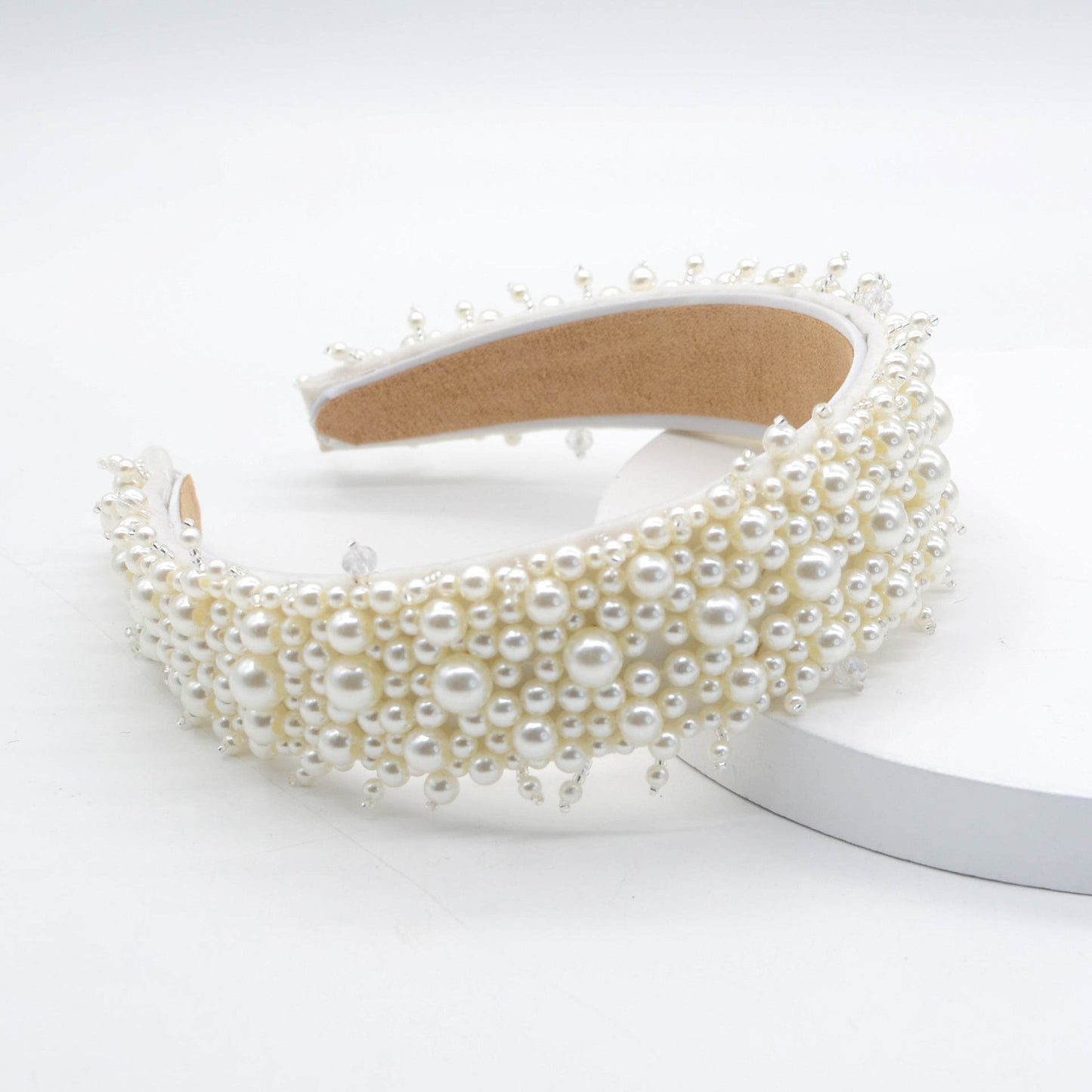 Elegant Baroque Rhinestone Pearl Headband - Velora
