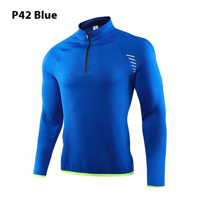 Half Zipper Long Sleeve Workout Top Outdoor Running Quick-drying Gym Shirt - Velora