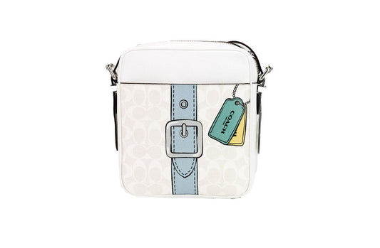 Coach Hudson 21 Trompe L'oeil Canvas Crossbody