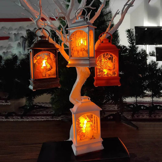 Christmas Decorations Portable Christmas Light Painted Transparent Ornaments - Velora
