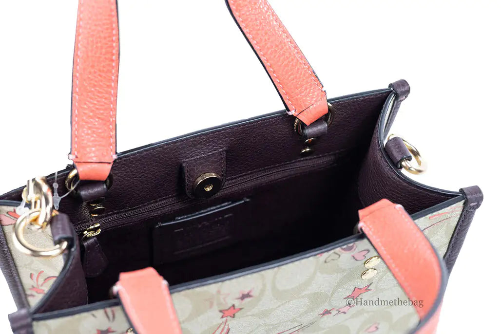 Coach Dempsey 22 Small Heart Star Print Carryall Bag