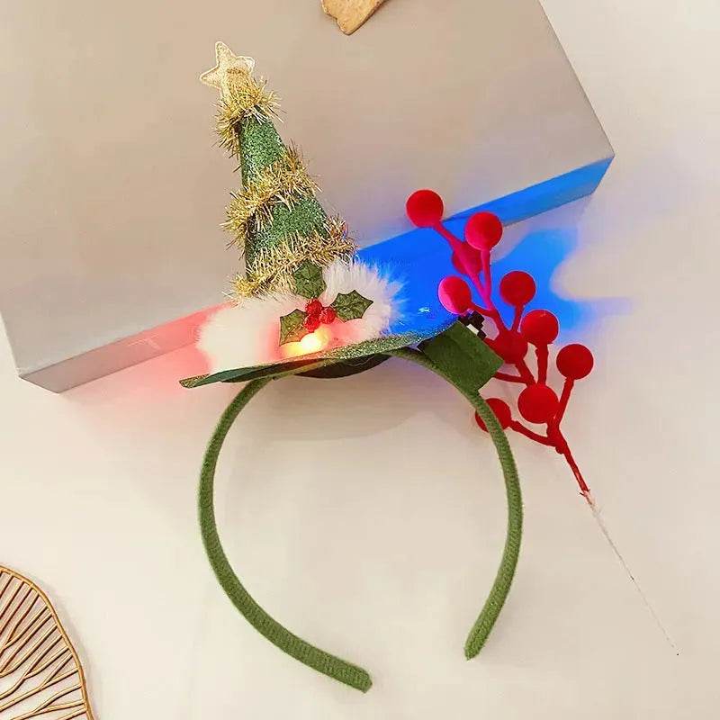 Christmas With Light Headband Snowflake Women's - Velora