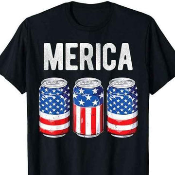 Beer American Flag 4th Of July Merica USA Men Women Drinking