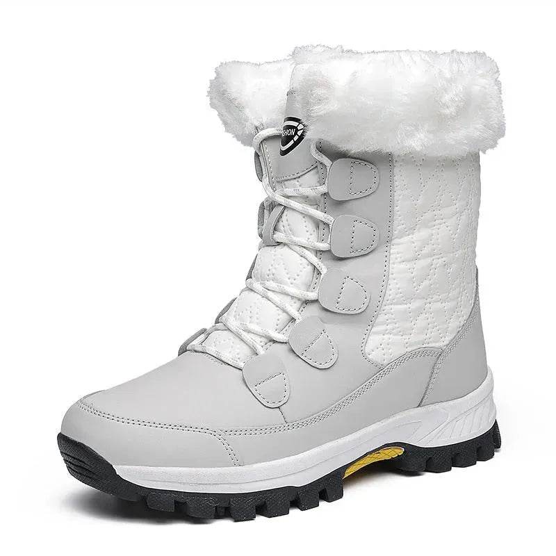 Winter Waterproof Snow Boots Women's Mid-calf Front Zipper - Velora
