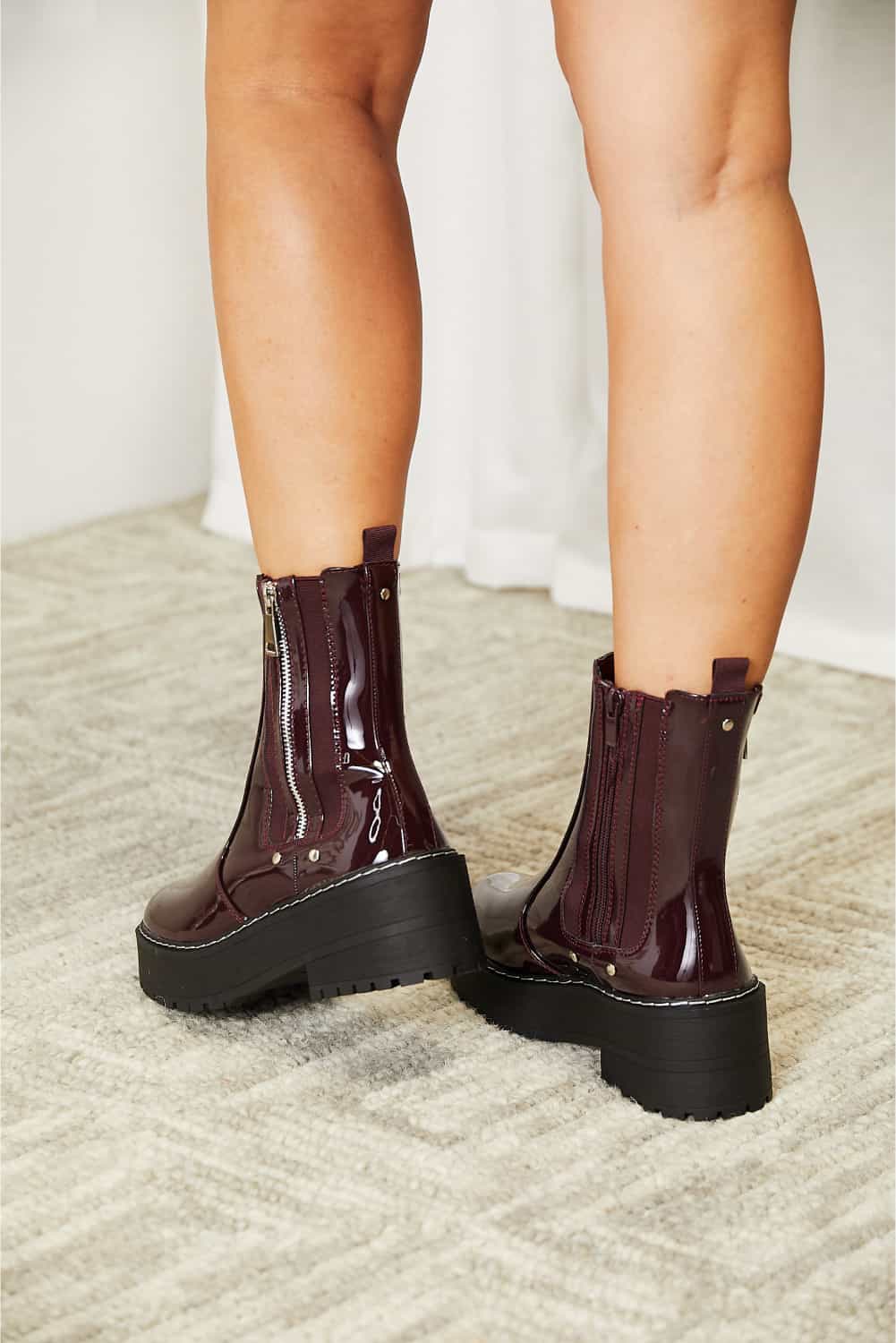 Forever Link Side Zip Platform Boots - Velora