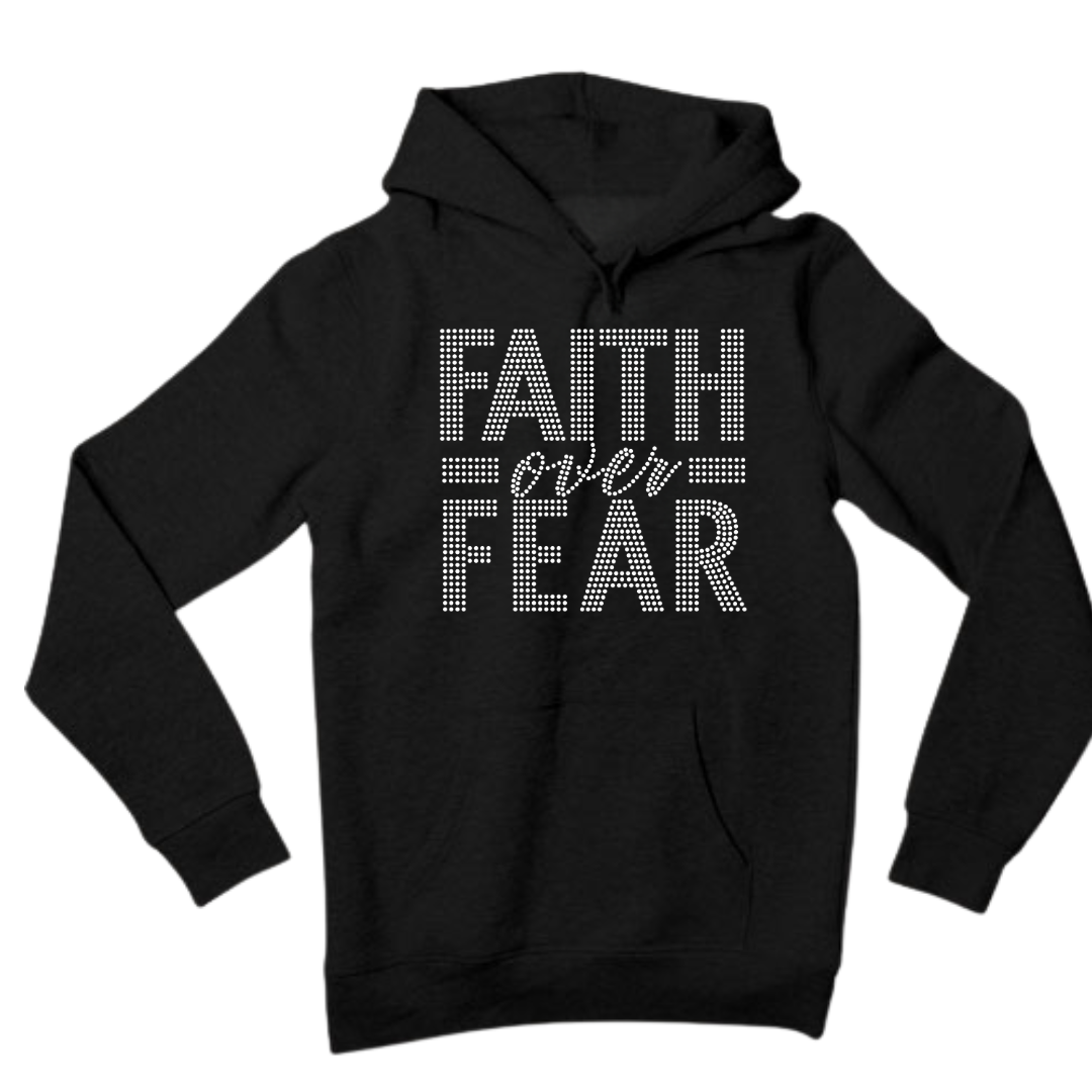Faith Over Fear Rhinestone Shirt – Inspirational Sparkle Bling Tee | Blingdazzel