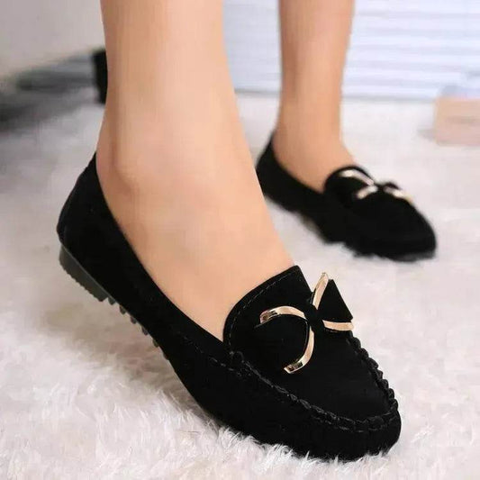 Fashion Bowknot Flats Shoes Women Casual Solid Loafers Cozy Shoes - Velora