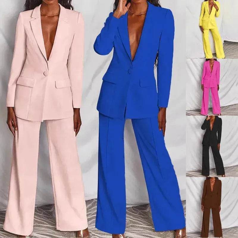 Fashion Business Women's Clothing Long Sleeve Trousers Suit - Velora