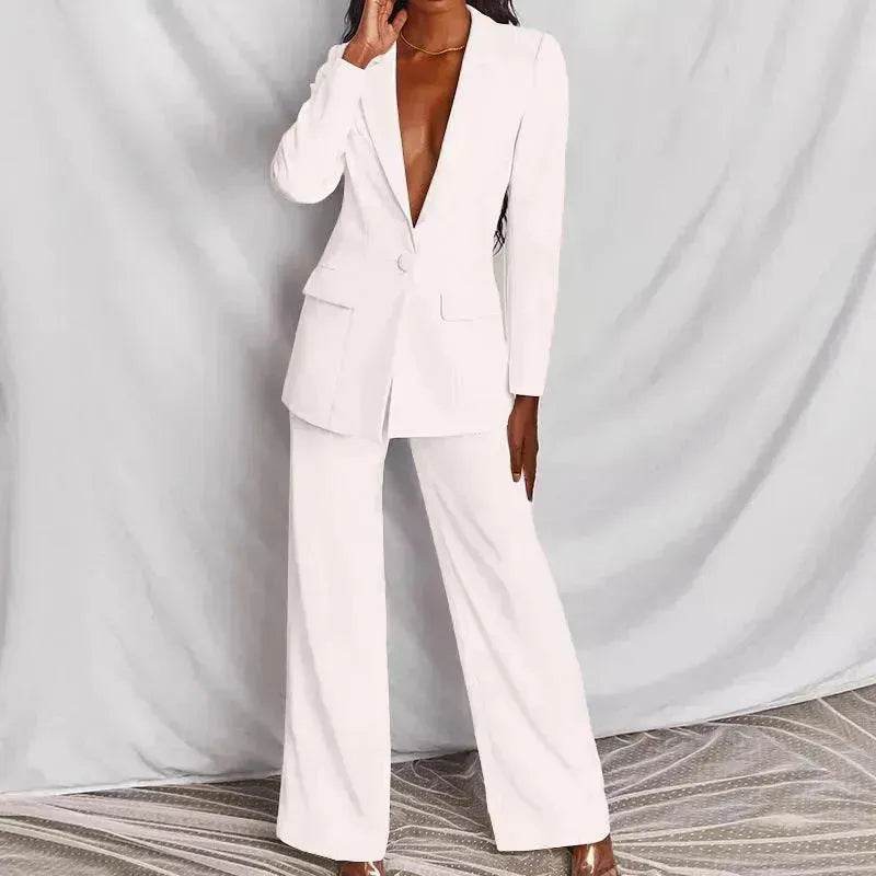 Fashion Business Women's Clothing Long Sleeve Trousers Suit - Velora
