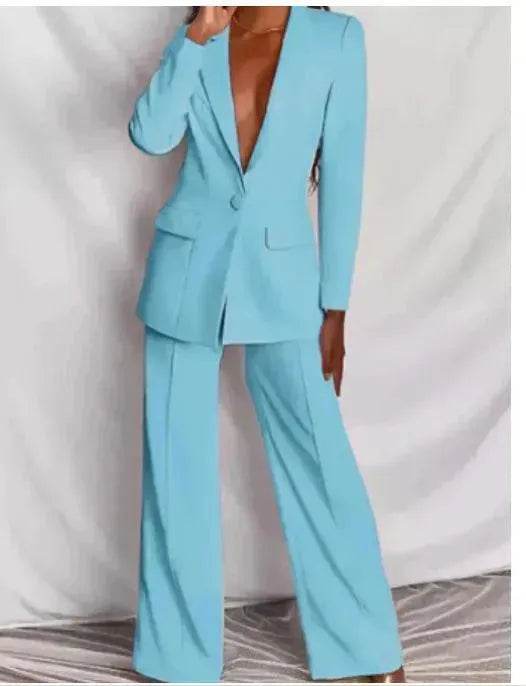 Fashion Business Women's Clothing Long Sleeve Trousers Suit - Velora