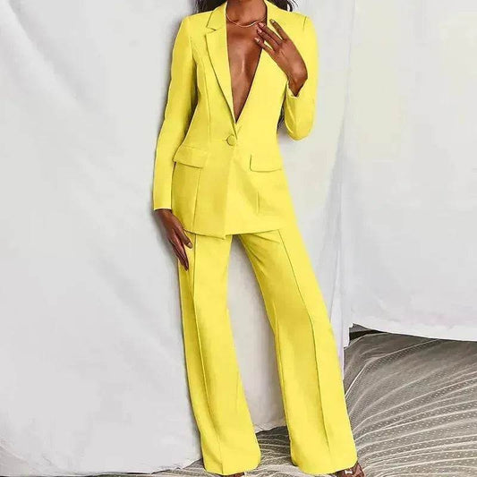 Fashion Business Women's Clothing Long Sleeve Trousers Suit - Velora