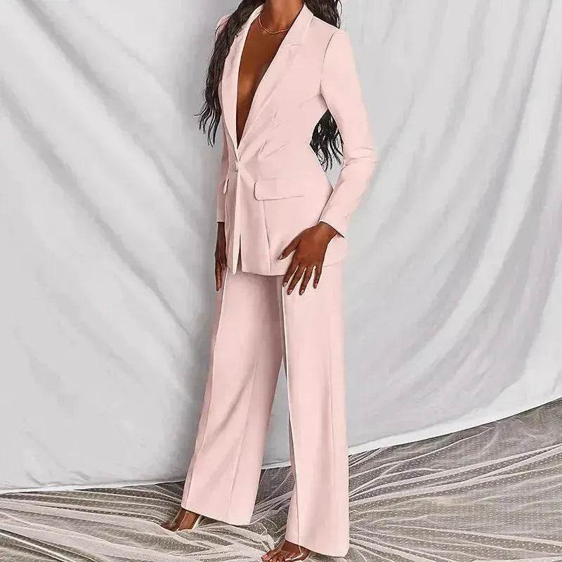 Fashion Business Women's Clothing Long Sleeve Trousers Suit - Velora